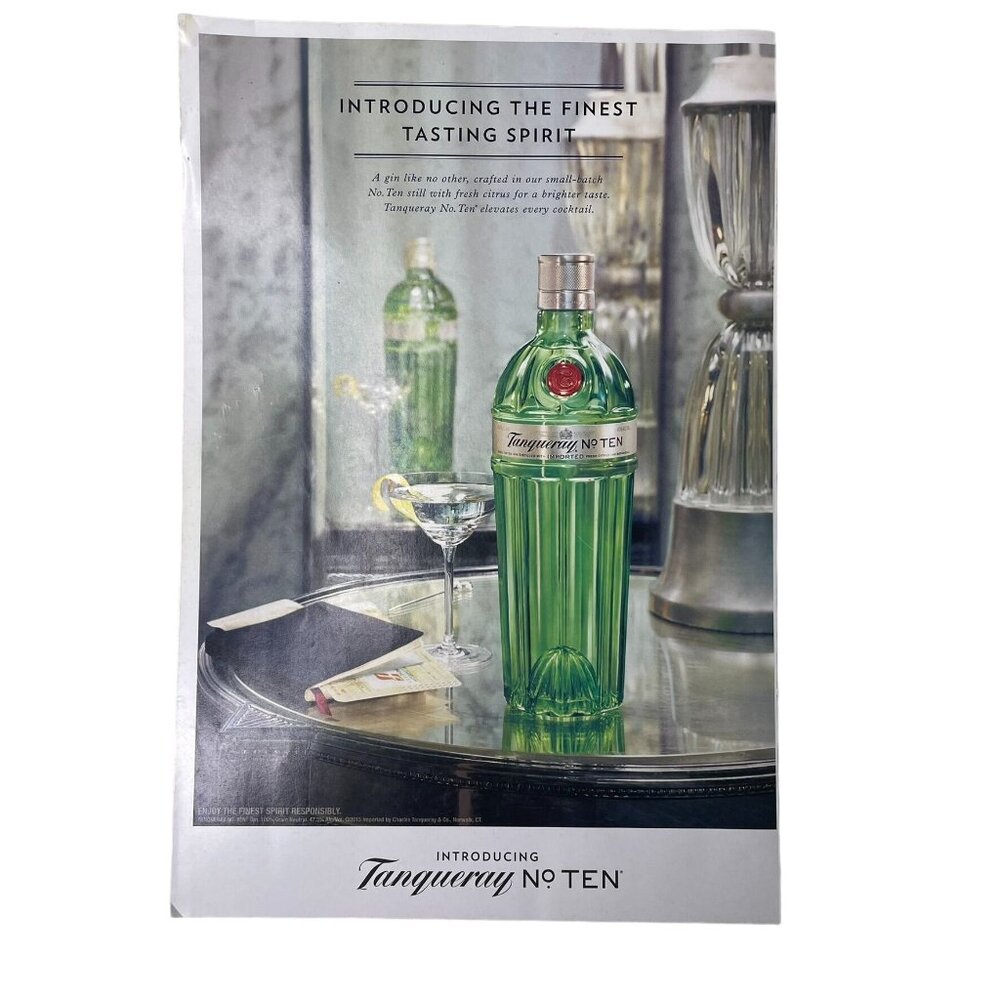 2015 Tanqueray No Ten Gin Ad Print Full Page Original u Original